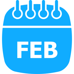 February - Free time and date icons