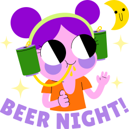 noche de cerveza sticker