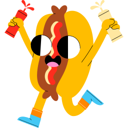 hot dog sticker