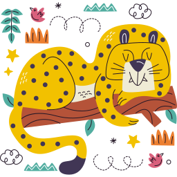 leopardo sticker