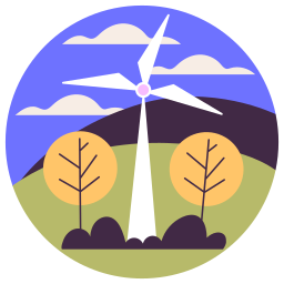 energía eólica sticker