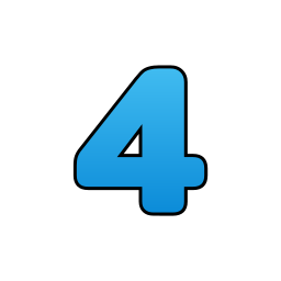  Number 4 - Free education icons