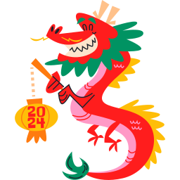 año del dragón sticker