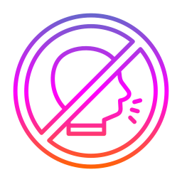 No shouting - Free signaling icons