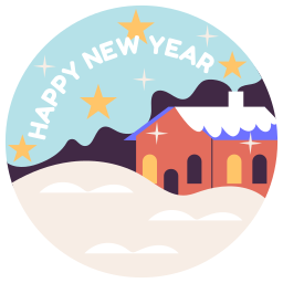 año nuevo sticker