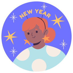 año nuevo sticker