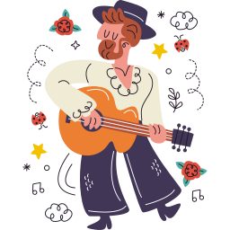 guitarrista sticker