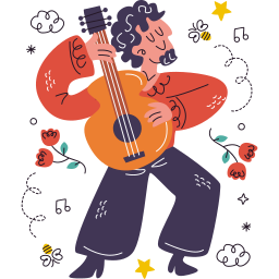 guitarrista sticker