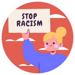 para el racismo sticker