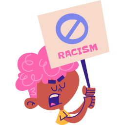 para el racismo sticker