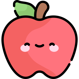 Apple, Clipart, Png, Kawaii, Fruit, Kawaii, Apple, Fruit, Cute, Comic  (Instant Download) 