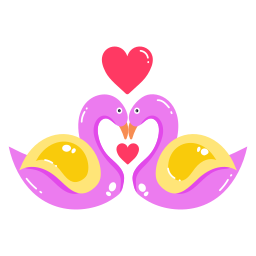 pájaro del amor sticker