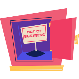 Out of business sticker