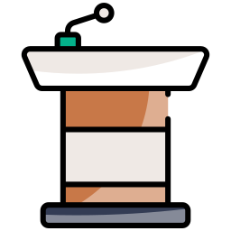 Speech podium - Free communications icons