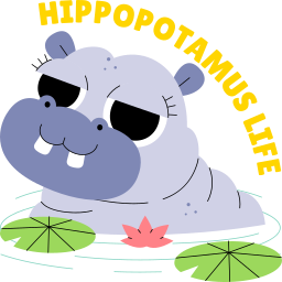 hipopótamo sticker