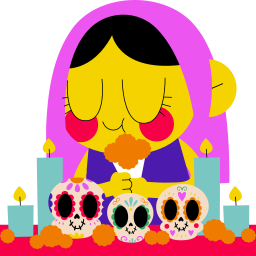 dia de muertos sticker