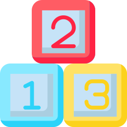 Number blocks - Free kid and baby icons