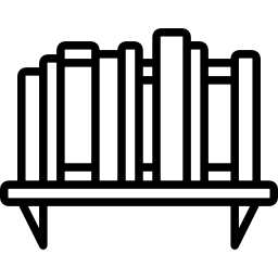 book shelf black and white clipart