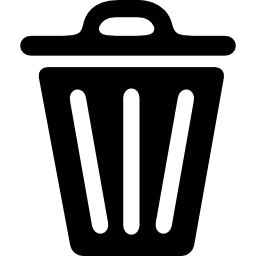 Closed paper bin - Free icons