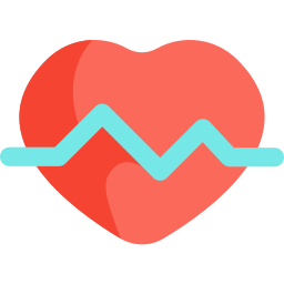 Heart rate icon cartoon beat pulse Royalty Free Vector Image