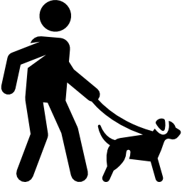 Walking the dog - Free people icons