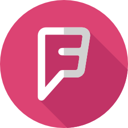 Free Foursquare Logo Icon - Download in Colored Outline Style