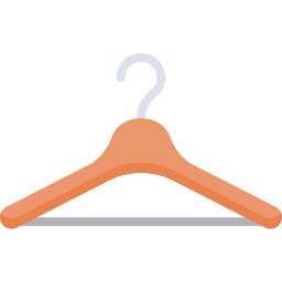 Second hand concept. Hanger icon with red table. Sale of clothes flat icon.  Vector 5725234 Vector Art at Vecteezy