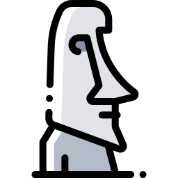 Free Moai Icon - Download in Colored Outline Style