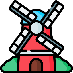 Moinho de vento - ícones de arquitetura e cidade grátis