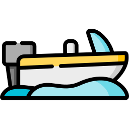 Transport of speedboat hand draw Royalty Free Vector Image