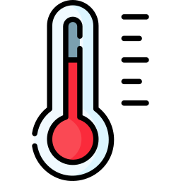 Thermometer app icon. Air temperature measurement. UI UX user