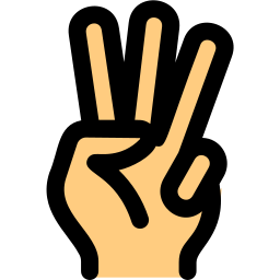 Three Fingers - Free Hands And Gestures Icons