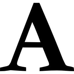 Font symbol of letter A - Free signs icons
