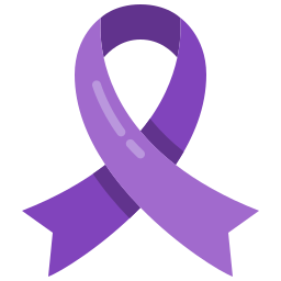 Purple ribbon - Free signs icons