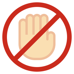 Dont touch - Free hands and gestures icons