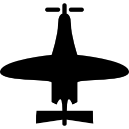 Airplane of small size top view - Free transport icons