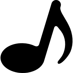 Musical note in black - Free music icons