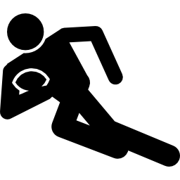 Rugby Runner With The Ball - Free Sports Icons