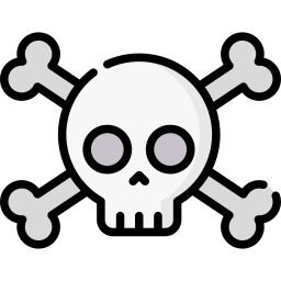 Premium Vector  Pirate skull and bones clipart in a simple flat