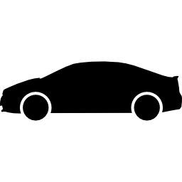 Personal car side view silhouette - Free transport icons