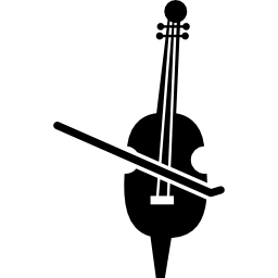 Violin with bow - Free music icons