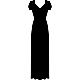 Long dress with short sleeves - Free fashion icons