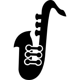 Saxophone variant silhouette - Free music icons