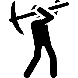 Person with pickaxe