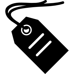 Label tag with white details and string - Free commerce icons