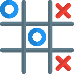 Tic tac toe game icon black color flat style Vector Image