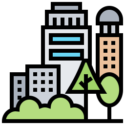 Town - Free buildings icons