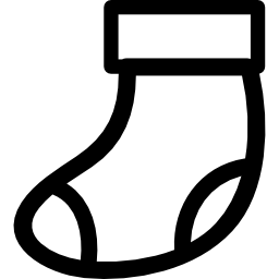 Sock side view outline - Free fashion icons