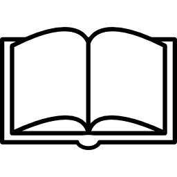 Book opened outline from top view - Free education icons