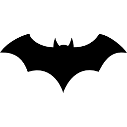 Bat black silhouette with opened wings - Free animals icons